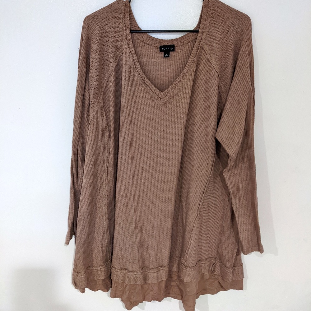 Torrid Taupe Waffle Tunic